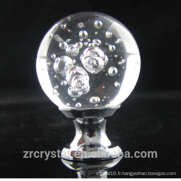 boule de cristal de haute qualité bulles verre poignée boutons push pull pour commode, armoire, tiroir et armoire